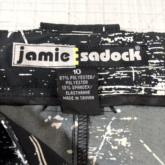 Jamie Sadock Poly/Spandex Black Print Skirt, Women's 10, Activewear Golf Tennis - Picture 4 of 7